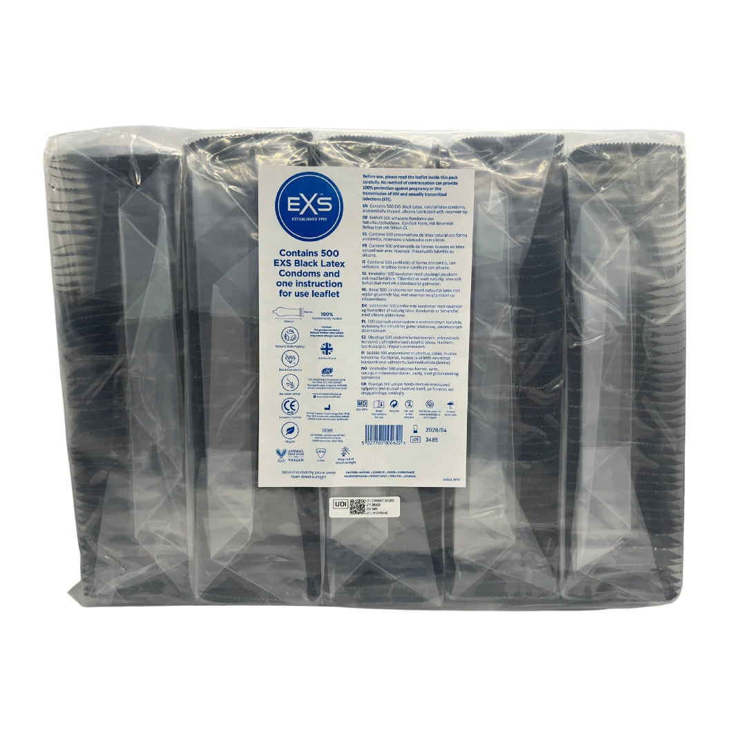 EXS Black Latex Condoms - Image 7